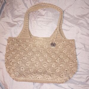 The Sak Crochet Knit Hobo Shoulder Bag-EUC